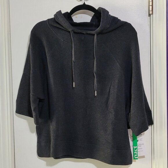 NWT PACT ORGANIC COTTON CROPPED WOMEN'S HOODIE SWEATSHIRT XL - Picture 2 of 6